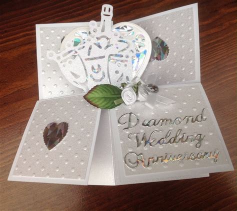 Beautiful Handmade 60th Diamond wedding Anniversary pop up | Etsy