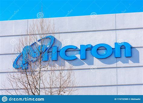 Micron Logo At Micron Technology Office Campus In Silicon Valley