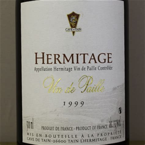Vin de paille is a french term that refers to straw wines—which are produced from ripe grapes that are left to dry on straw mats before they are pressed. Tain l'Hermitage Vin de Paille 1999 50cl
