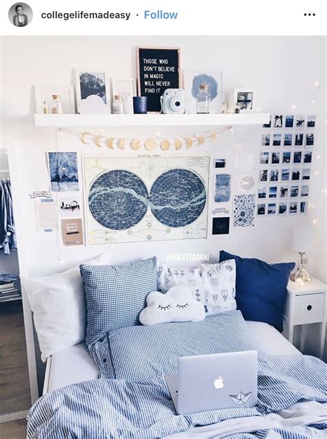 Shop by room color to get all the style inspiration that you need! Blue Dorm Room Ideas in 2020 | Redecorate bedroom, Dorm ...