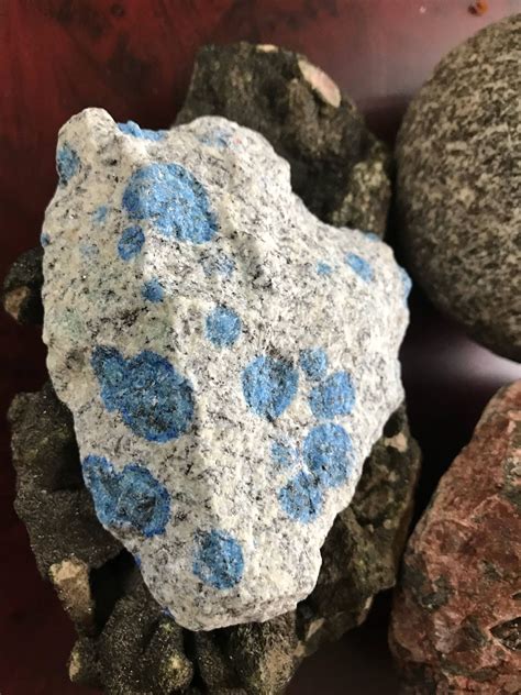 K2 Stone Raw Azurite In Granite K2 Mountain Pakistan 1286 Grams