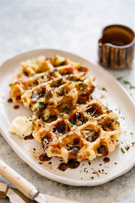 Easy Okonomiyaki Savory Waffles Chopstick Chronicles