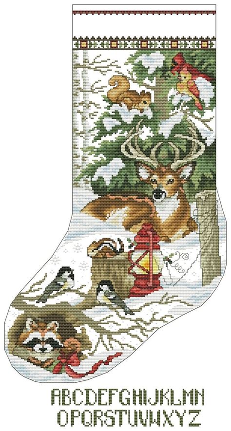 Our directory links to free knitting patterns only. Winter Woodland Christmas Stocking Counted Cross Stitch ...
