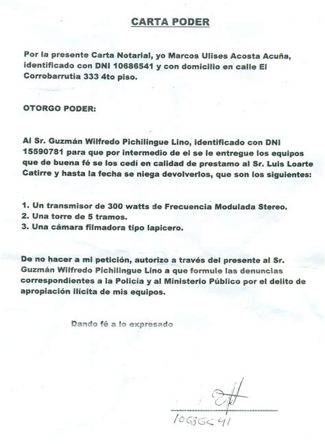 Maybe you would like to learn more about one of these? Collection of Cartas Poder Gratis | Modelo Formato Carta ...