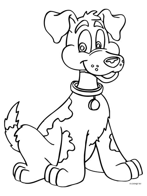 Kleurplaat Lieve hond Honden, Dieren tekenen, Hond tekeningen