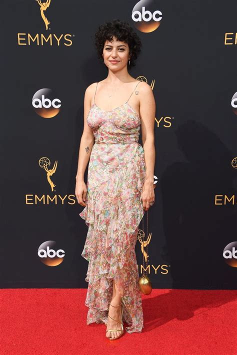 Alia Shawkat Donned A Pretty Floral Dress To The 68th Annual Primetime Emmy Awards On Sept 18