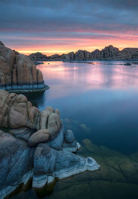 Sunrise At Watson Lake In Prescott Arizona By Michael Wilson Arizona