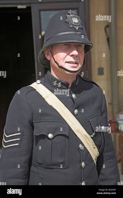 Man Dressed In 1940s Police Sergeant Uniform Stock Photo Alamy