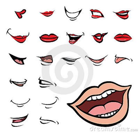 Mouths Collection Bocas Para Dibujar Rostros De Dibujos Animados