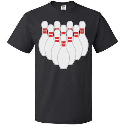 Ten Pins For Bowling T Shirt Black Inktastic