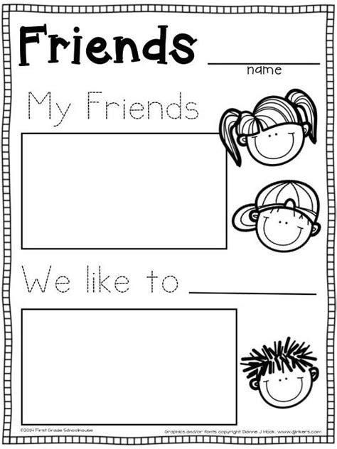 Friendship Worksheet For Elementary Students