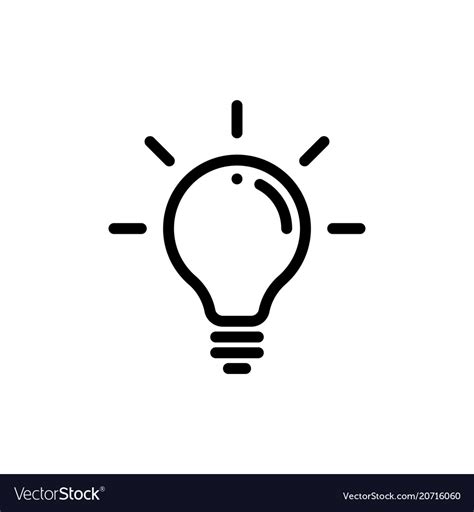 Lamp Light Bulb Icon Royalty Free Vector Image