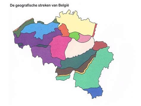 Geografische Streken België Diagram Quizlet