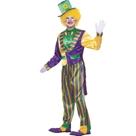 Mardi Gras Clown Adult Halloween Costume Size Mens One Size