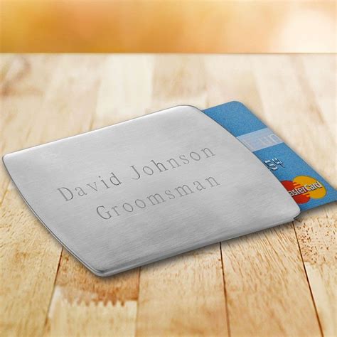 Check spelling or type a new query. Personalized Stainless Steel Card Holder | Engraved groomsmen gifts, Personalized money clip wallet