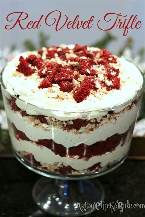 Peppermint bark trifle · 2 of 21. Red Velvet Trifle (a recipe for the holidays) - Artsy ...