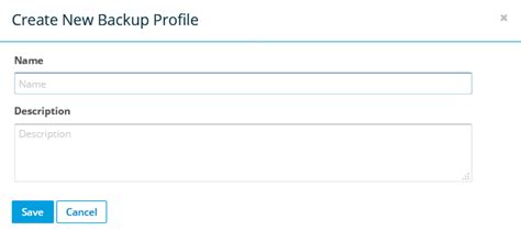 Backup Profiles