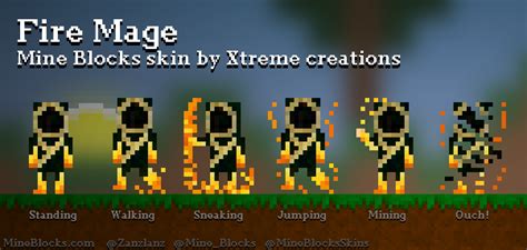 Mine Blocks Fire Mage Skin By Xtreme Creations
