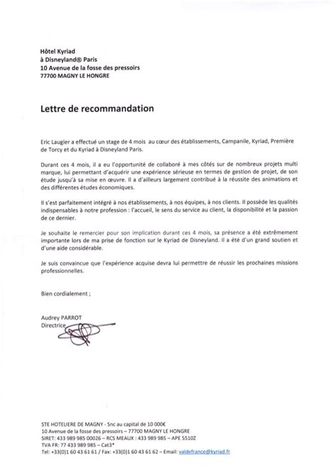 Lettre De Recommandation Dun Employeur Pour Ã©tudiant Financial Report