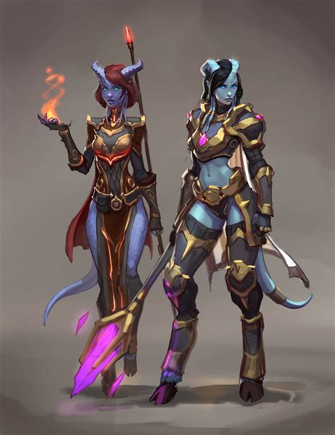 Sketch Draenei By AlekseyBayura Dungeons And Dragons Characters Dnd