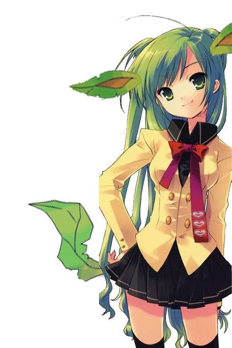 Image Result For Leafeon Human Girl Chibi Evoli Pokémon