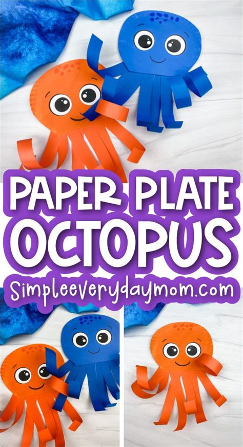Paper Plate Octopus Craft For Kids Free Template Octopus Crafts