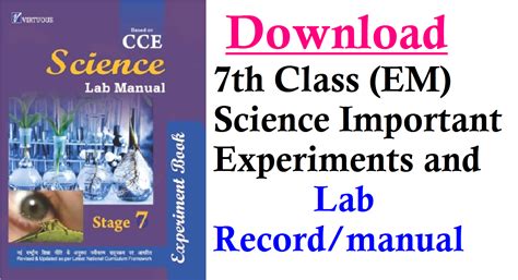 Class 7 Science Lab Record English Medium Download Ts Tet Online