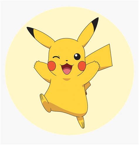 A Cartoon Pikachu Is Jumping In The Air With Its Arms Out And Eyes Wide