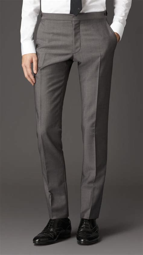 Burberry Slim Fit Wool Mohair Trousers 395 Burberry Lookastic