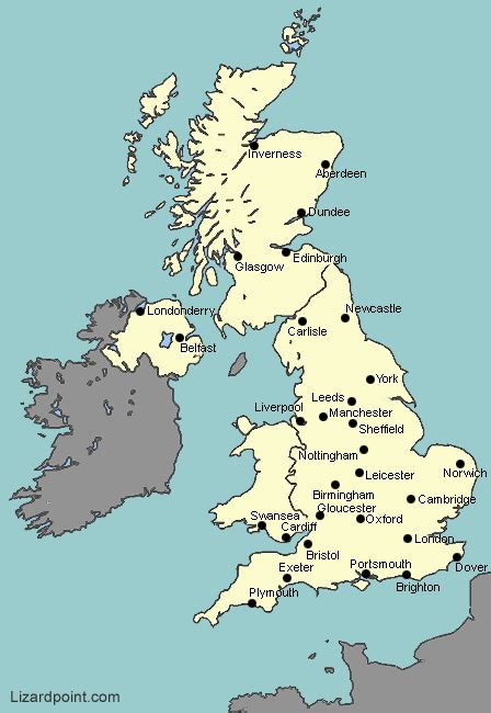 Map Of England With Major Cities Twitterleesclub