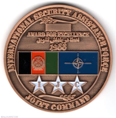 Isaf Joint Command 2011 Challenge Coins Nato Medal 6429
