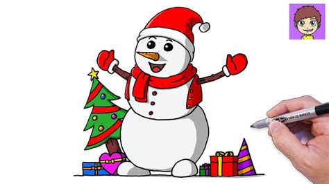how to draw a snowman step by step drawings to draw easy christmas drawings