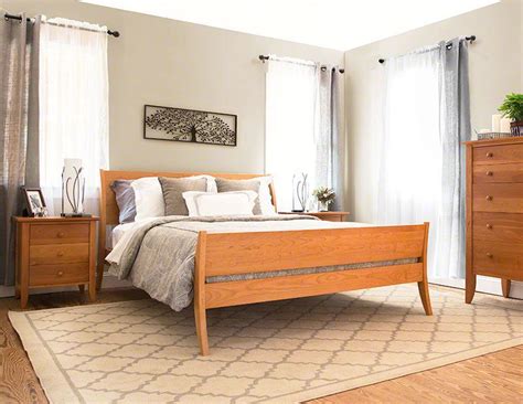 Check spelling or type a new query. Contemporary Style Sleigh Bed | Solid Cherry Wood | Made ...