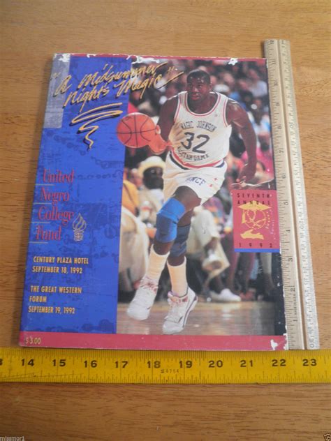 1992 Midsummer Nights Magic Johnson Basketball Program Shaquille Oneal Missmor1 Free