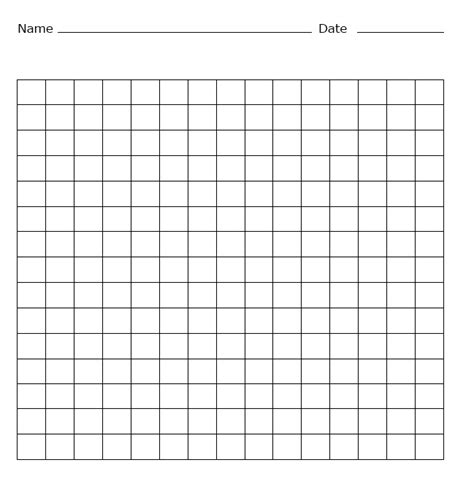 Multiplication Grid Chart 15x15 15x15 Multiplication Table