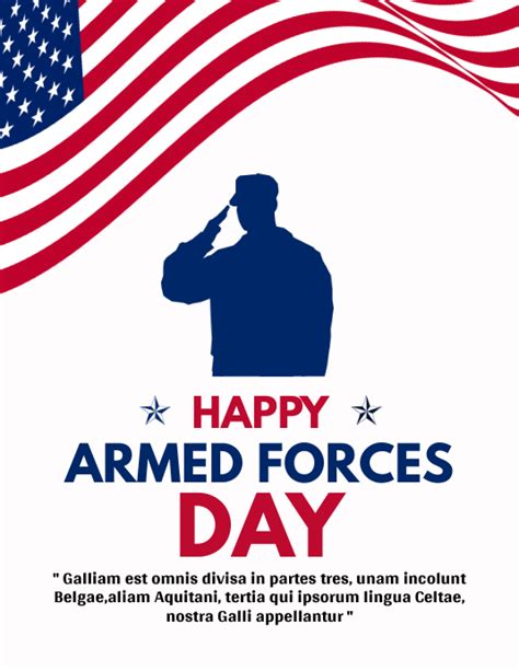 Happy Armed Forces Day Design Template Advert Postermywall