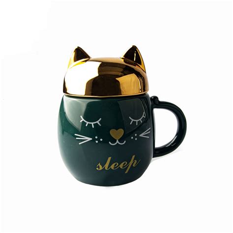 Taza De Cerámica Diseño Gatos Con Caras De Colores Home Plus