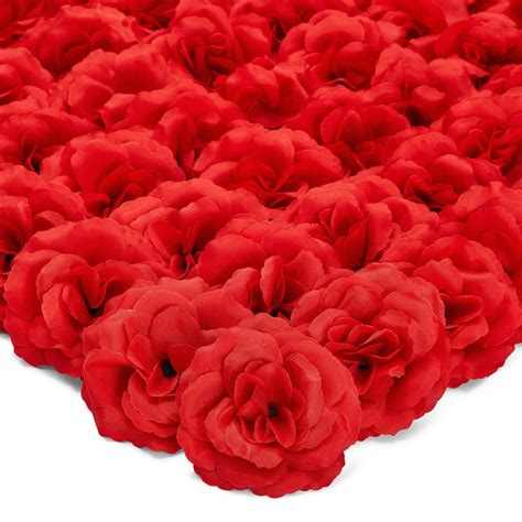 50 pack 3 inch red artificial roses stemless flower heads for crafts valentine s day weddings