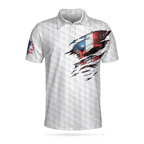 Golf Skull American Flag Short Sleeve Polo Shirt White Golf Pattern