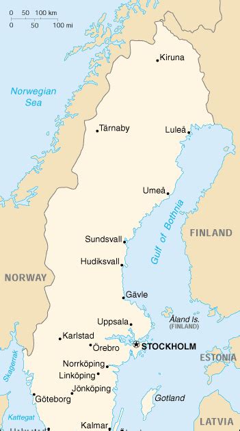Mapa švédska | MAPA