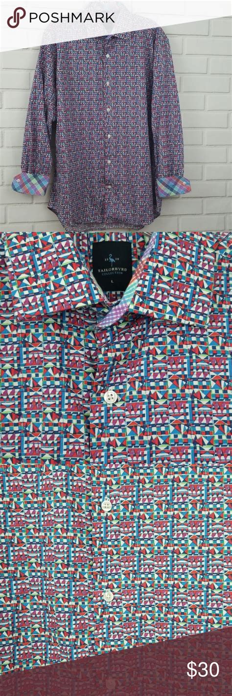 Tailorbyrd Geometric Cotton Button Down Shirt | Button down shirt, Casual button down shirts, Shirts