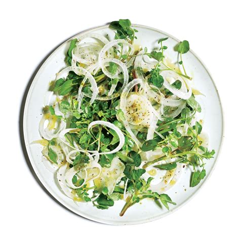 White Onion Fennel And Watercress Salad Recipe Epicurious