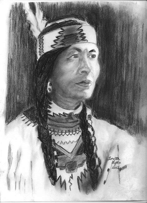 Native American Pencil Drawings Native American Woman By Loretta