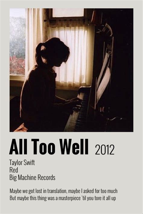 All Too Well Poster Taylor Swift Posters Taylor Swift Songs Taylor Swift Lyrics