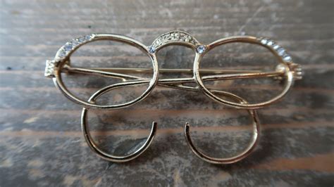 Vintage 1928 Eyeglasses Brooch 68cm Pins Brooches
