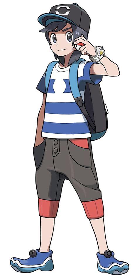 Male Protagonist Characters And Art Pokémon Sun And Moon Pokemon Trainer Pokemon Pokemon Sun