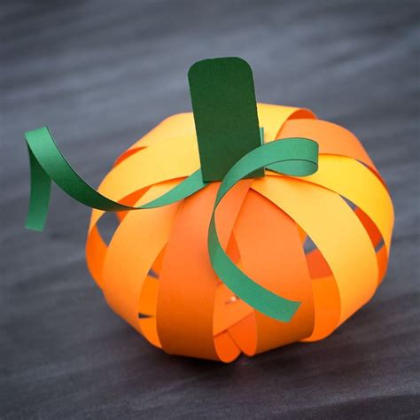 Easy Paper Strip Pumpkin Craft For Kids Halloween Crafts For Kids
