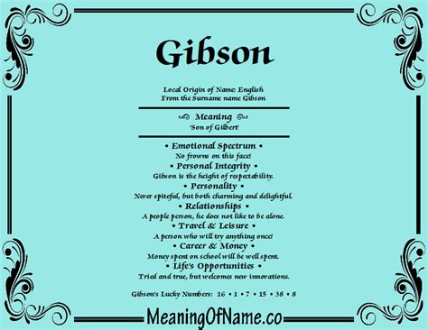 gibson meaning of name