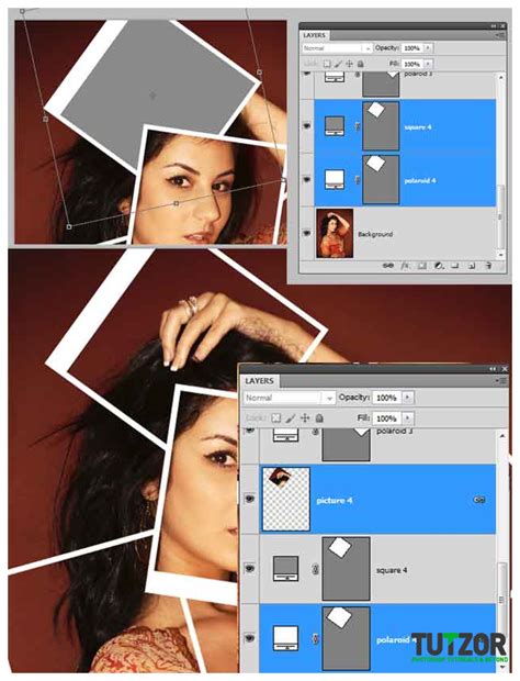 How To Split An Image Into Polaroid Photos Tutzor How To Split