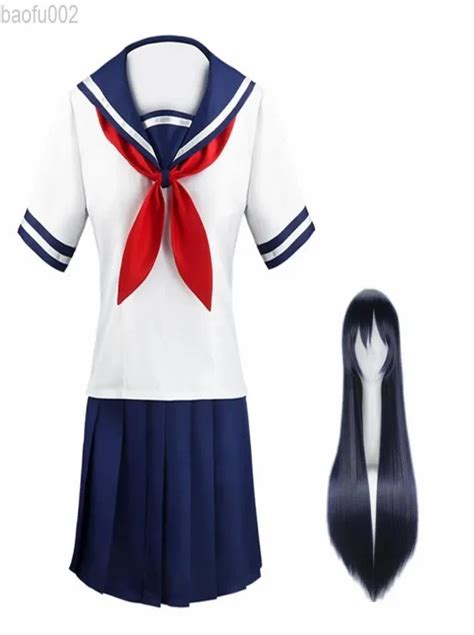 Anime Costumes Simulator Ayano Aishi Cosplay Game Jk Uniform Women Dresses Full Sets L